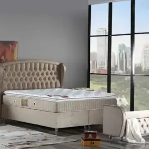 Zehra Boxspringbett Creme