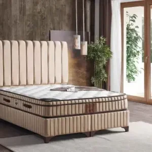 CELMO Box Spring Bed Beige