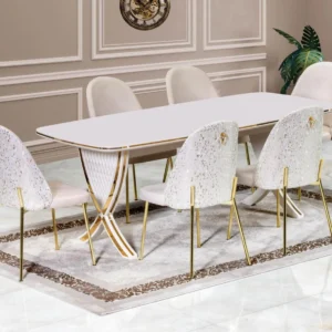 Luxury Gold Accent Dining Set