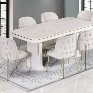 The Lotus Gold Dining Set